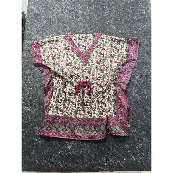 Unbranded Tops - Women's One Size Large Boho Flutter Sleeve Paisley Print Top Blouse